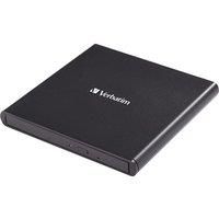 Verbatim 98938 External Slimline USB 2.0 Mobile CD/DVD Writer - Black