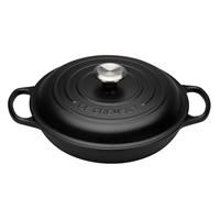 Le Creuset 26cm Cast Iron Shallow Casserole Satin Black