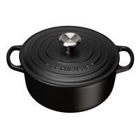 Le Creuset 20cm Cast Iron Round Casserole Satin Black