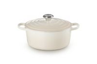 Round Evolution Cast Iron Casserole Cocotte Le Creuset 24 cm - Meringue
