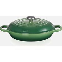 Le Creuset Signature Enamelled Cast Iron Shallow Casserole Dish With Lid, 30 cm, 3.2 Litres, Bamboo, 21180304082430