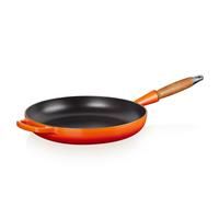 Le Creuset Signature Cast Iron Frying Pan With Wooden Handle 28cm Volcanic, 20258280900422