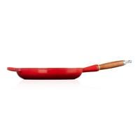 Le Creuset Signature Cast Iron Frying Pan With Wooden Handle 28cm Cerise, 20258280600422