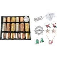 Caspari 12.5-inch Christmas Crackers, Box of 6, Nutcrackers
