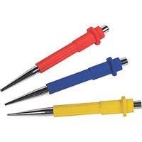 Roughneck ROU31177 Chrome Vanadium Nail Punch Set 3 Piece Colour Coded Grips 0.8, 1.5, 2.5 mm/1/32,1/16,3/32 Inch