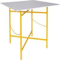Roughneck Mortar Mixing Board & Stand in Yellow Steel