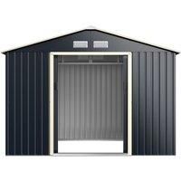 7 x 4ft Walk-in Metal Storage Shed - Weatherproof, Lockable, Spacious Garden Building