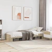 Bed Frame without Mattress Sonoma Oak 90x200 cm Engineered Wood