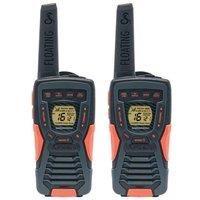 Cobra AM1055 Floating (up to IPX7) Walkie Talkie with Built in LED Flashlight, VOX, VibrAlert, Call alert, up to 12Km Range and over 968 Channel Combinations, Power Saving Function(2 Pack) - Black