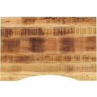 Desk Top with Curve 100x60x2.5 cm Solid Wood Rough Mango