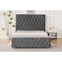 Rio Plush Velvet All-In-One Bed With Mattress & Storage Drawers - 2 Colours, 2 Sizes
