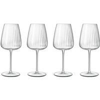 Luigi Bormioli Optica Chardonnay Glasses - Dishwasher Safe, 550 ml - Pack of 4