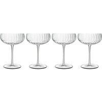 Luigi Bormioli Optica Cocktail Glasses 4 Set x 300ml Crystal Glasses, Dishwasher Safe