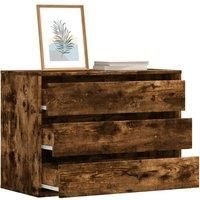 Corner Chest of Drawers Smoked Oak 80x41x58 cm Engineered Wood
