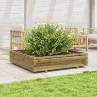 Garden Planter 110x110x26.5 cm Impregnated Wood Pine