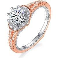 Double Ring Set W/ Crystals In Rose Gold - 4 Sizes!