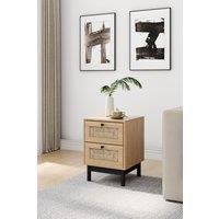 2-Drawer Woven Accent Cabinet