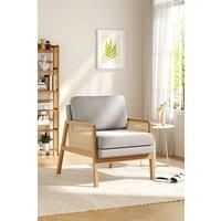 Modern Wood Woven 4-Door Accent Cabinet