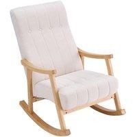 Upholstered Tufting Rocking Chair