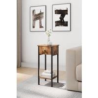 Industrial Side Table with 1 Drawer