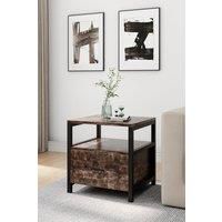 55cm W x 51cm D x 56cm H Industrial 1 Drawer Bedside Table Bedroom