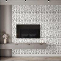 12 Pack Decorative PVC 3D Diamond Wall Panels