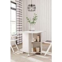 Multifunctional Folding Dining Table for Small Spaces with 2-tier Shelves