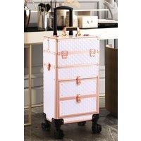 Multi-functional 4 in 1 Cosmetic Trolley Case with Detachable Beauty Storage Box
