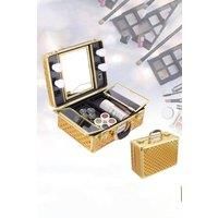 Makeup Travel Suitcase Cosmetic Organizer Case with LED Light Mirror