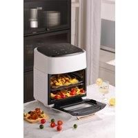 15L Digital Air Fryer Oven 3-tier Multi-Function Oil-Free Fries Rapid Air Circulation with Touch Screen & Window