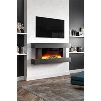 Contemporary Wall Mounted/Freestanding Electric Fireplace for Living Room with Adjustable Flames and Automatic Safety Shutoff