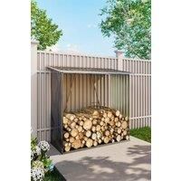 Garden Outdoor Metal Firewood Log Storage Shed