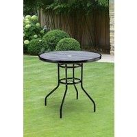 Garden Round Tempered Glass Marble Coffee Table