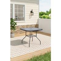 Garden Square Tempered Glass Marble Coffee Table