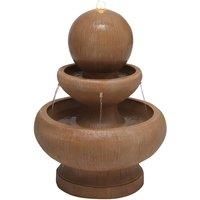 Electric Garden Fountain Outdoor Rockery Decoration with LED Light