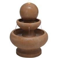 Electric Garden Fountain Outdoor Rockery Decoration with LED Light