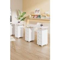 Mobile 8-Drawer Manicure Nail Table Salon Beauty Station