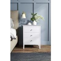 3-Drawer Wooden Storage Cabinet Bedside Table