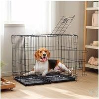 70cm W x 50cm D x 60cm H Wire Dog Crate with 2 Doors and Tray