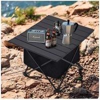 68cm W x 45cm D x 40cm H Foldable Camping Barbecue Aluminum Alloy Table with Storage Basket