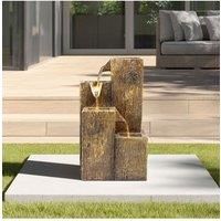 Freestanding Garden Falls Fountain Rockery Decor Solar Powered