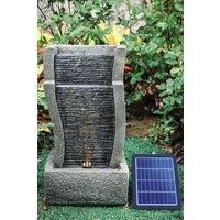 Water Feature Decor Fountain Rockery Solar Powered Garden Outdoor