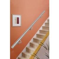 325cm Brushed Stainless Steel Stair Pipe Handrail with Mounts