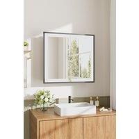 Modern Black Surface Mount LED Mirror Cabinet with Double-Sided Door