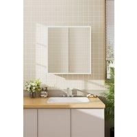 LED Illuminated Double Door Frameless Mirror Cabinet