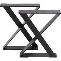 30x5x40cm Industrial Heavy Duty X Shape Iron Table Legs