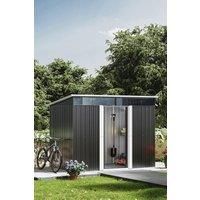 8.5 ft W x 4.2 ft D Garden Metal Storage Shed with Lockable Sliding Doors