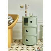 Multi-Tiered Cylindrical Plastic Storage Drawer Unit