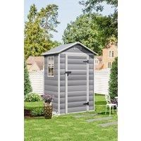 Garden Plastic Storage Shed with Lockable Hinged Door