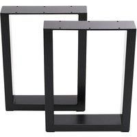 2 Pieces Industrial Heavy Duty Rectangular Iron Table Legs
